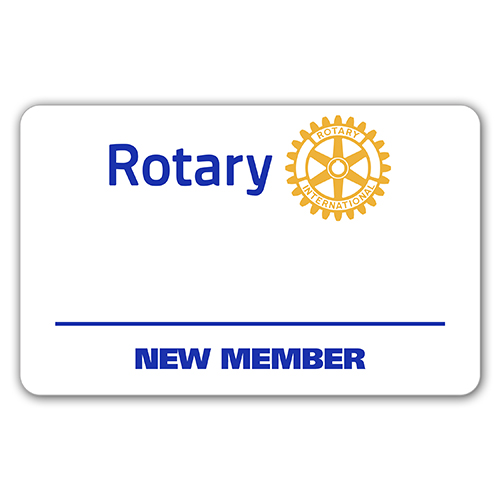 Reusable Rotary Credit Card Style Name Badge